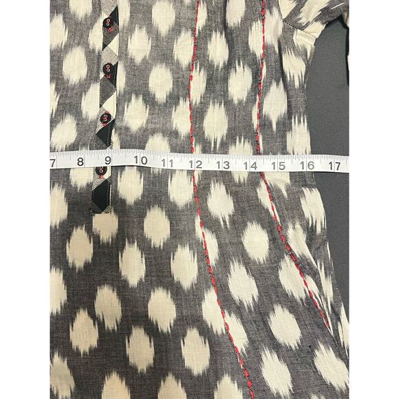 BIBA Boho Midi Dress Size 32 Roll Sleeves - Picture 7 of 9